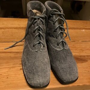 Vintage 90s, Women’s Ros Hommerson Gray Denim Ankle Bootie US 7